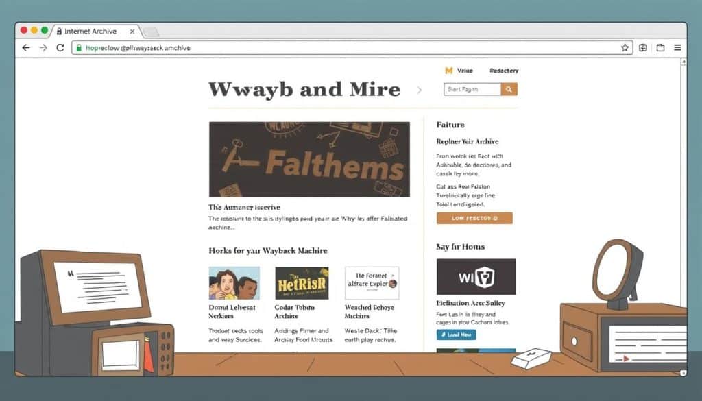 Image of the Internet Archive's Wayback Machine homepage