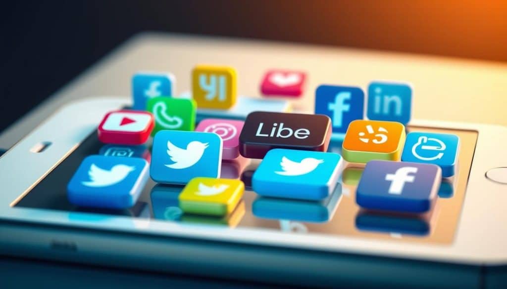 Image of various social media platforms on a digital device
