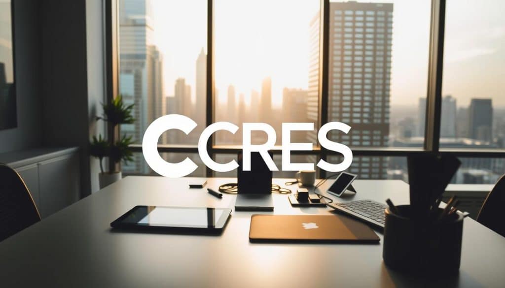 Sleek and modern front-end development workspace, with a large CRES logo in the foreground. The workspace features a clean, minimalist desk with a high-end laptop, a tablet, and various development tools neatly arranged. The background showcases a cityscape through a large window, bathed in warm, natural lighting. The atmosphere is one of focus, productivity, and technological innovation, reflecting the subject of "Understanding Front-End Development". Sleek and modern front-end development workspace, with a large CRES logo in the foreground. The workspace features a clean, minimalist desk with a high-end laptop, a tablet, and various development tools neatly arranged. The background showcases a cityscape through a large window, bathed in warm, natural lighting. The atmosphere is one of focus, productivity, and technological innovation, reflecting the subject of "Understanding Front-End Development".