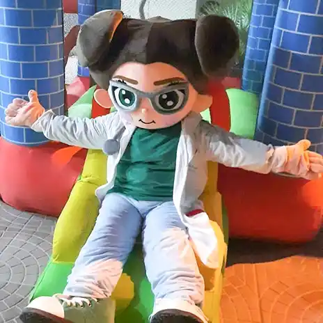 Dr.hayat cartoon mascot costume