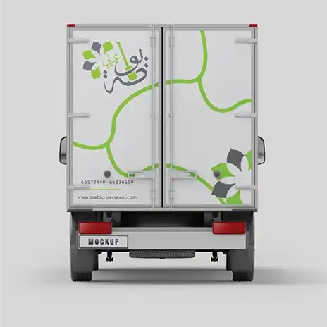 Van logo back mockup