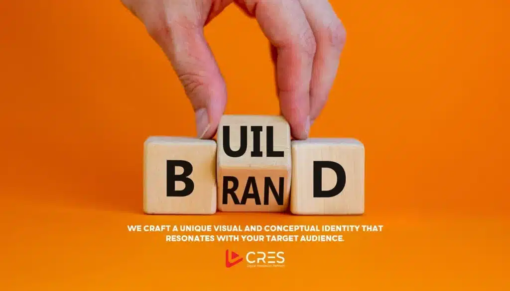 Create an image representing brand identity development for businesses.